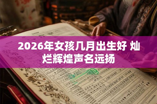2026年女孩几月出生好 灿烂辉煌声名远扬