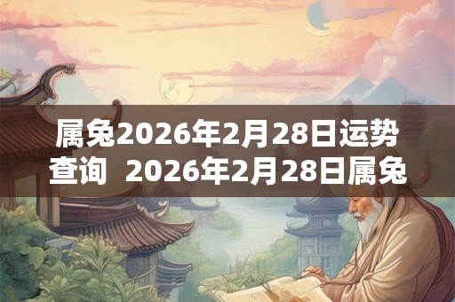 属兔2026年2月28日运势查询  2026年2月28日属兔今日运势