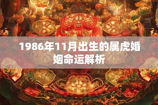 1986年11月出生的属虎婚姻命运解析 1986年11月出生的属虎婚姻命运解析