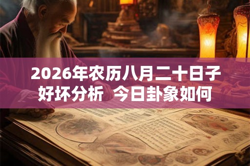 2026年农历八月二十日子好坏分析  今日卦象如何