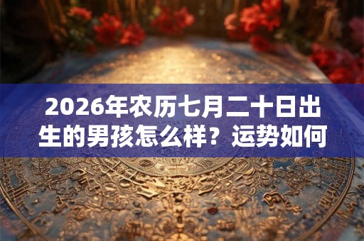 2026年农历七月二十日出生的男孩怎么样？运势如何？