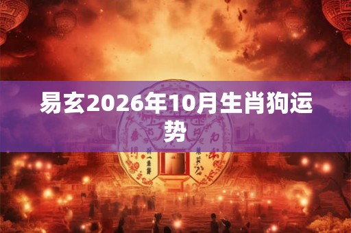 易玄2026年10月生肖狗运势
