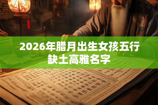 2026年腊月出生女孩五行缺土高雅名字