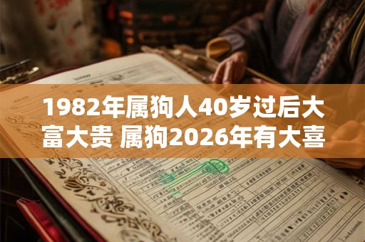 1982年属狗人40岁过后大富大贵 属狗2026年有大喜缠身