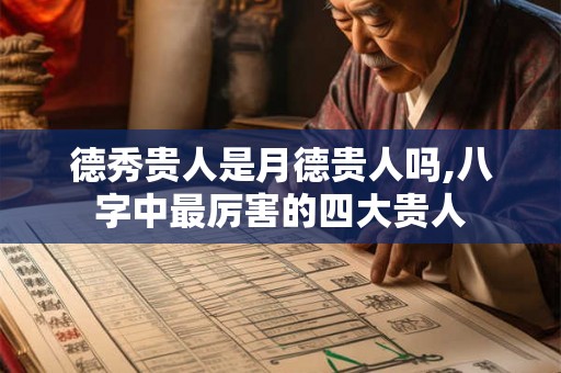 德秀贵人是月德贵人吗,八字中最厉害的四大贵人