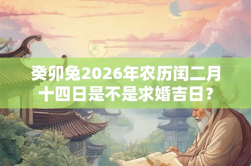 癸卯兔2026年农历闰二月十四日是不是求婚吉日？