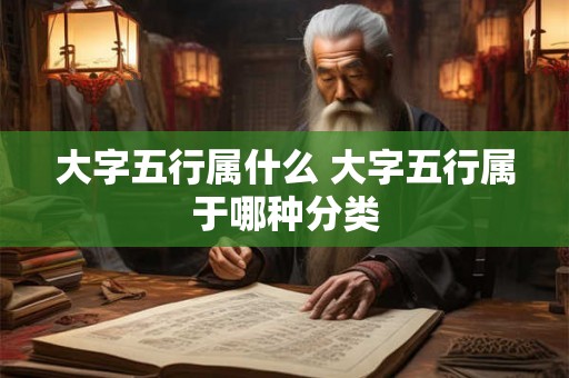 大字五行属什么 大字五行属于哪种分类