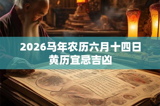 2026马年农历六月十四日黄历宜忌吉凶