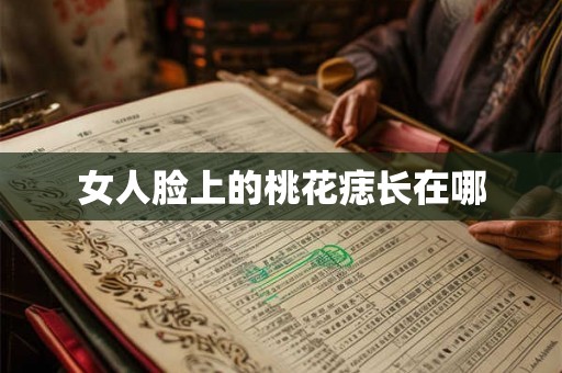 女人脸上的桃花痣长在哪