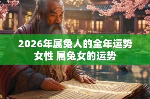2026年属兔人的全年运势女性 属兔女的运势 2026年属兔人的全年运势女性 属兔女的运势