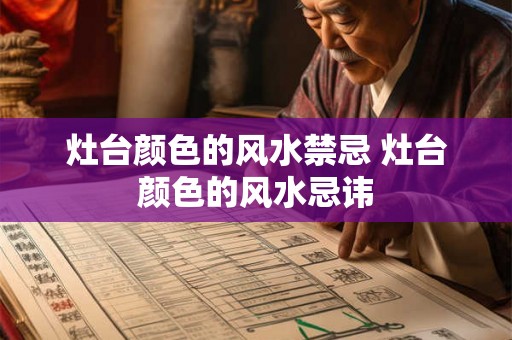 灶台颜色的风水禁忌 灶台颜色的风水忌讳
