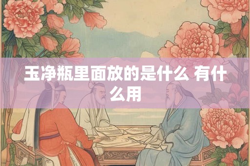 玉净瓶里面放的是什么 有什么用