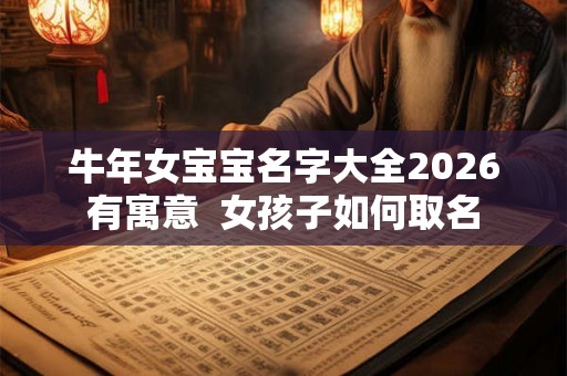 牛年女宝宝名字大全2026有寓意  女孩子如何取名