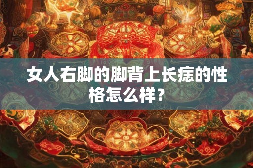 女人右脚的脚背上长痣的性格怎么样？