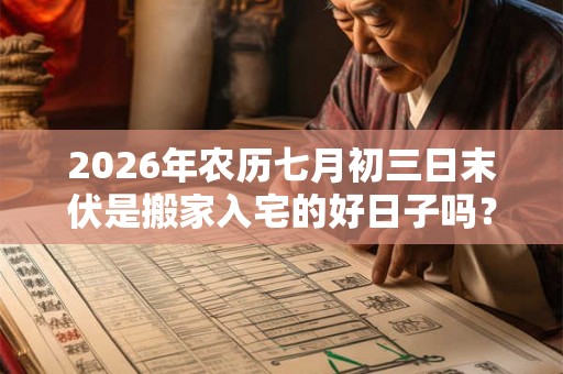2026年农历七月初三日末伏是搬家入宅的好日子吗？