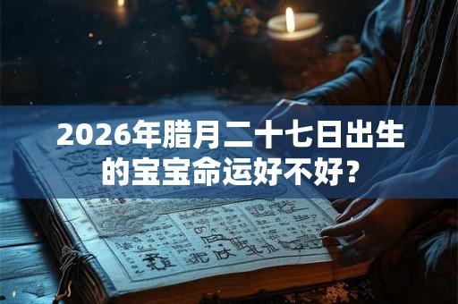 2026年腊月二十七日出生的宝宝命运好不好？