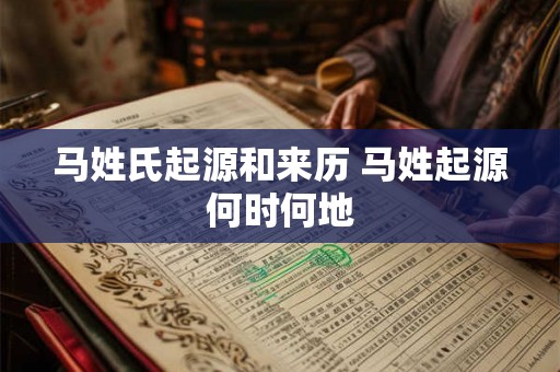 马姓氏起源和来历 马姓起源何时何地