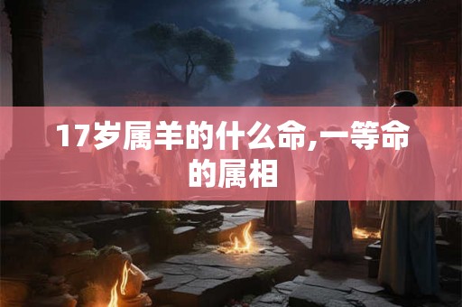 17岁属羊的什么命,一等命的属相
