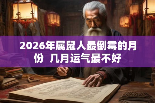 2026年属鼠人最倒霉的月份  几月运气最不好
