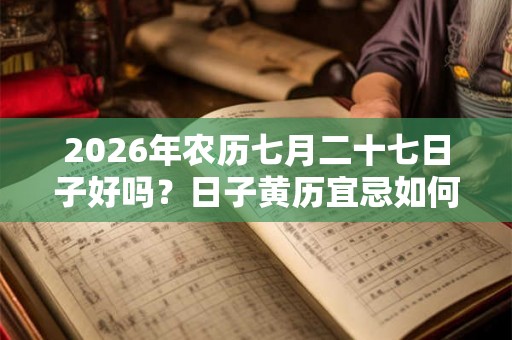 2026年农历七月二十七日子好吗？日子黄历宜忌如何？