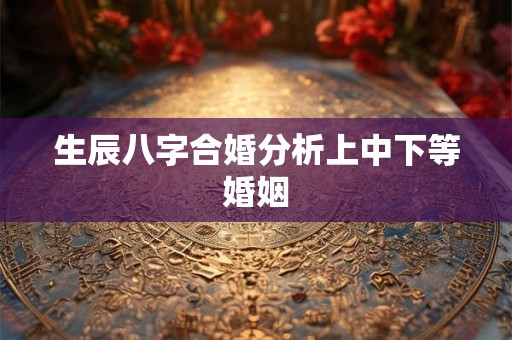 生辰八字合婚分析上中下等婚姻 生辰八字合婚分析上中下等婚姻