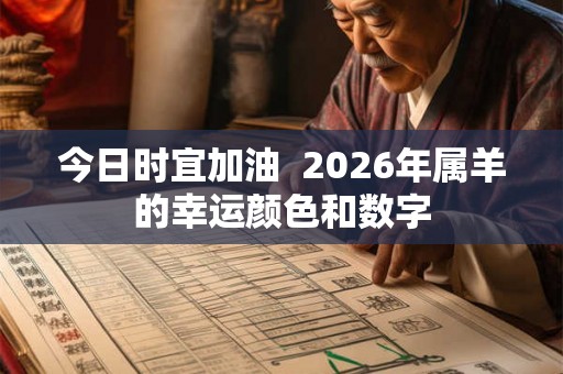 今日时宜加油  2026年属羊的幸运颜色和数字