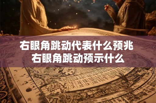 右眼角跳动代表什么预兆 右眼角跳动预示什么 右眼角跳动代表什么预兆 右眼角跳动预示什么