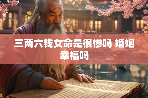 三两六钱女命是很惨吗 婚姻幸福吗