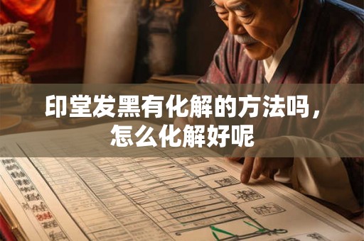 印堂发黑有化解的方法吗,怎么化解好呢 印堂发黑有化解的方法吗,怎么化解好呢