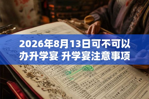 2026年8月13日可不可以办升学宴 升学宴注意事项 2026年8月13日可不可以办升学宴 升学宴注意事项