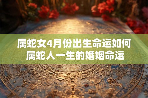 属蛇女4月份出生命运如何 属蛇人一生的婚姻命运