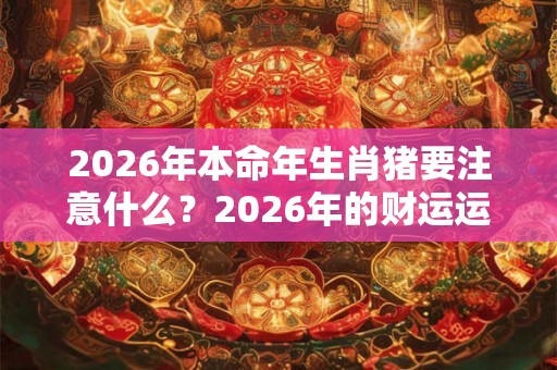 2026年本命年生肖猪要注意什么?2026年的财运运势好吗? 2026年本命年生肖猪要注意什么?2026年的财运运势好吗?