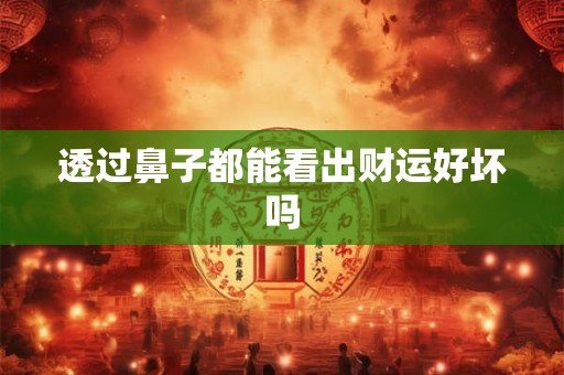 透过鼻子都能看出财运好坏吗 透过鼻子都能看出财运好坏吗