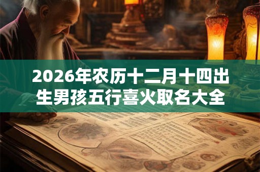 2026年农历十二月十四出生男孩五行喜火取名大全 2026年农历十二月十四出生男孩五行喜火取名大全
