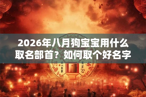 2026年八月狗宝宝用什么取名部首？如何取个好名字？
