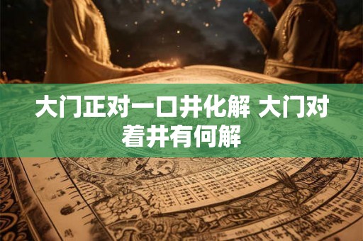 大门正对一口井化解 大门对着井有何解