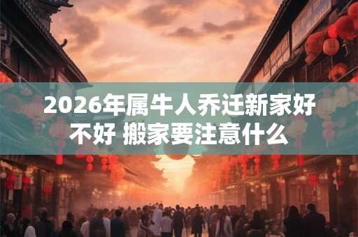 2026年属牛人乔迁新家好不好 搬家要注意什么 2026年属牛人乔迁新家好不好 搬家要注意什么