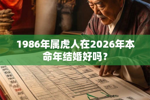 1986年属虎人在2026年本命年结婚好吗？