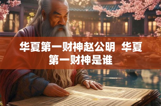 华夏第一财神赵公明  华夏第一财神是谁