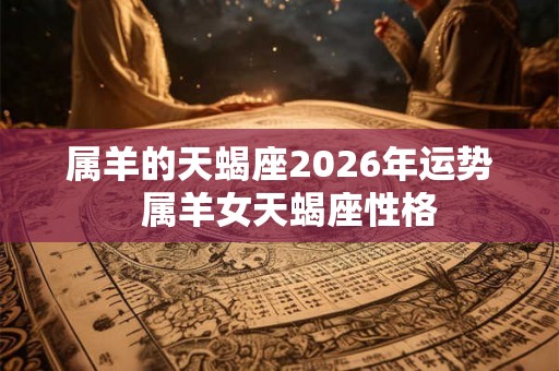 属羊的天蝎座2026年运势  属羊女天蝎座性格