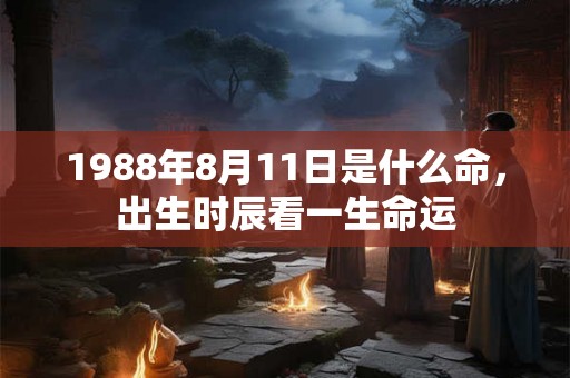 1988年8月11日是什么命，出生时辰看一生命运