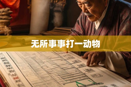 无所事事打一动物