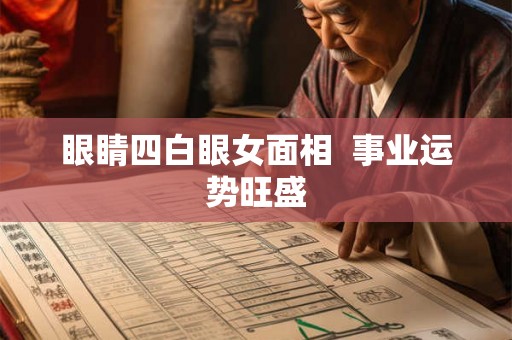 眼睛四白眼女面相  事业运势旺盛