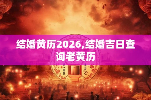 结婚黄历2026,结婚吉日查询老黄历