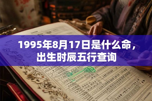 1995年8月17日是什么命，出生时辰五行查询