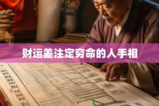 财运差注定穷命的人手相
