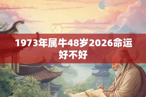 1973年属牛48岁2026命运好不好