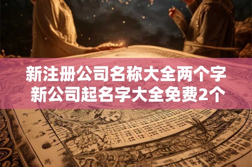 新注册公司名称大全两个字 新公司起名字大全免费2个字