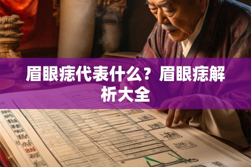 眉眼痣代表什么？眉眼痣解析大全