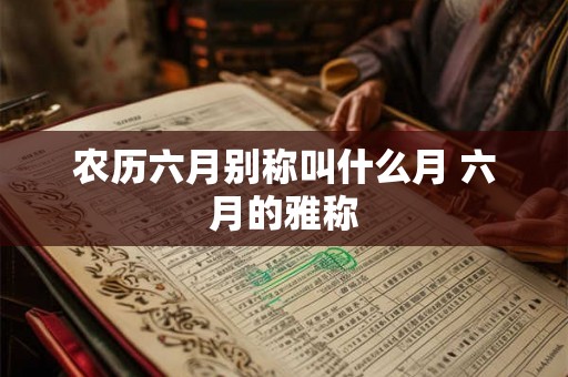 农历六月别称叫什么月 六月的雅称